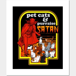 Pet Cats and Purraise Satan Posters and Art